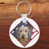 Dachshund Flag Sleutelhanger (Voorkant)