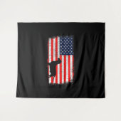 Dachshund Flag Vintage Wandkleed (Voorkant (horizontaal))