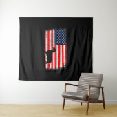 Dachshund Flag Vintage Wandkleed (In Situ (horizontaal))