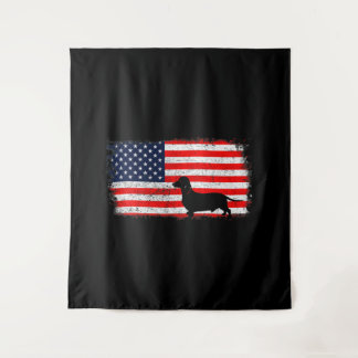 Dachshund Flag Vintage Wandkleed