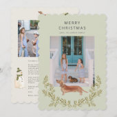 Dachshund Flat Holiday Kaart (Voorkant / Achterkant)