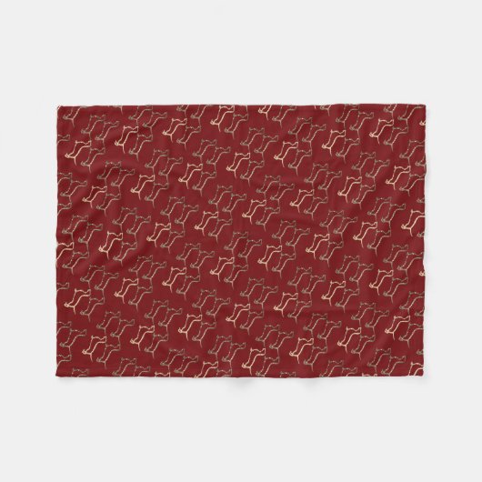 Dachshund Fleece Blanket (Voorkant (Horizontaal))