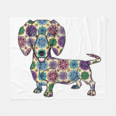 Dachshund Fleece Blanket (Voorkant (Horizontaal))