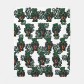 DACHSHUND FLEECE DEKEN (Voorkant)