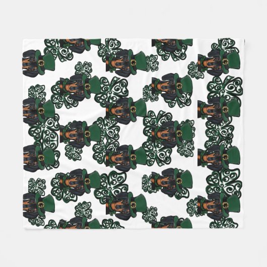 DACHSHUND FLEECE DEKEN (Voorkant (Horizontaal))