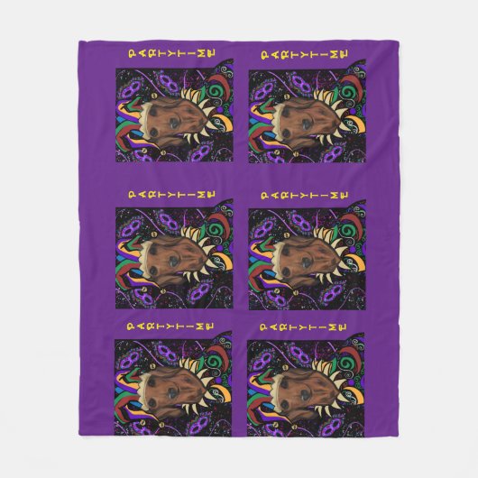 Dachshund Fleece Deken (Voorkant)