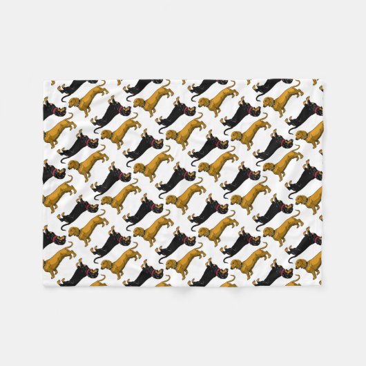 dachshund fleece deken (Voorkant (Horizontaal))