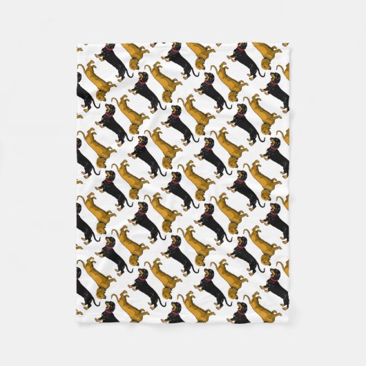 dachshund fleece deken (Voorkant)