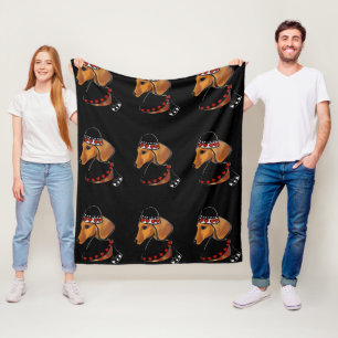 DACHSHUND FLEECE DEKEN