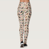 Dachshund floral dog leggings (Achterkant)