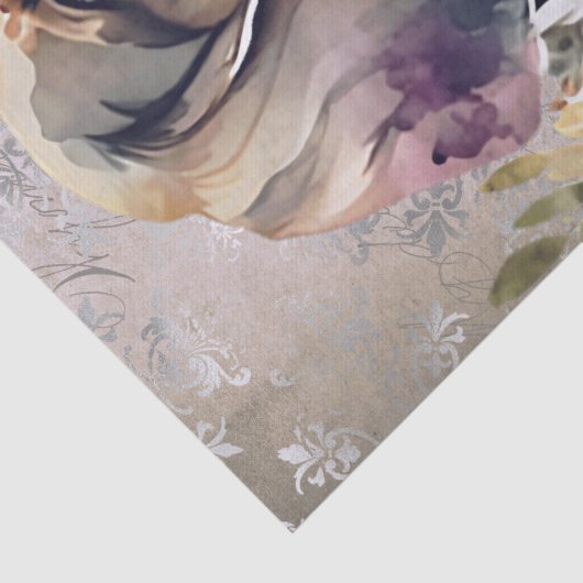 Dachshund Floral Dog Tissuepapier (Detail)