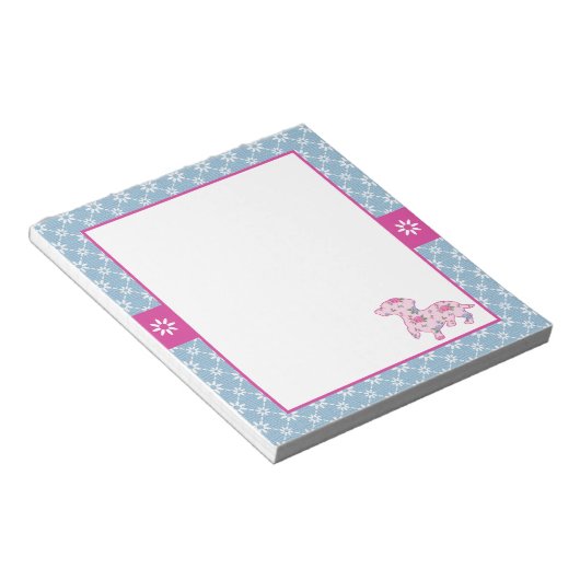 Dachshund Floral Notitieblok (Schuin)