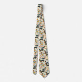 Dachshund Floral Stropdas (Achterkant)