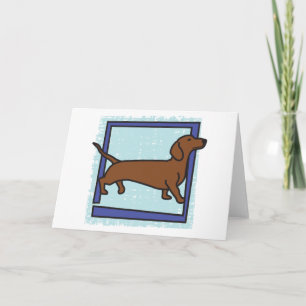 Dachshund Folded Wenskaart Kaart