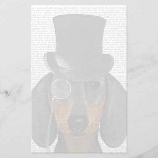 Dachshund, Formele hond en Pet Briefpapier (Voorkant)