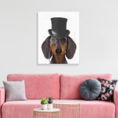 Dachshund, Formele hond en Pet Canvas Afdruk (Insitu (Woonkamer))