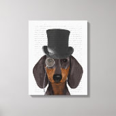 Dachshund, Formele hond en Pet Canvas Afdruk (Voorkant)