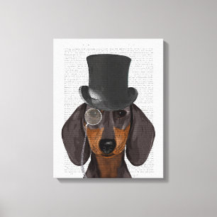 Dachshund, Formele hond en Pet Canvas Afdruk