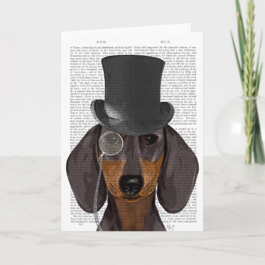 Dachshund, Formele hond en Pet Kaart (Voorkant)