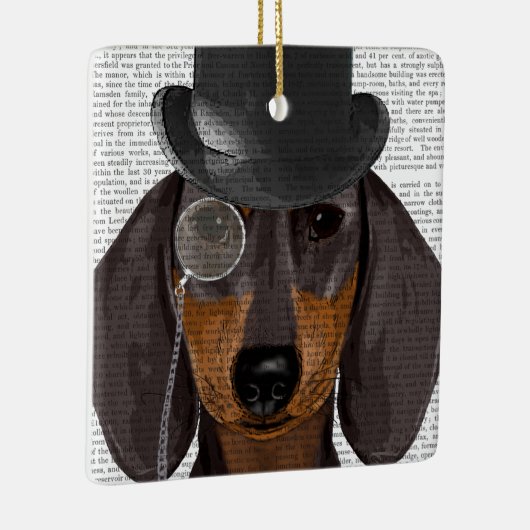 Dachshund, Formele hond en Pet Keramisch Ornament (Rechts)