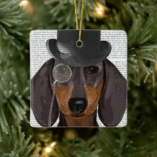 Dachshund, Formele hond en Pet Keramisch Ornament (Boom)