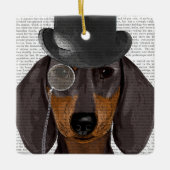 Dachshund, Formele hond en Pet Keramisch Ornament (Voorkant)
