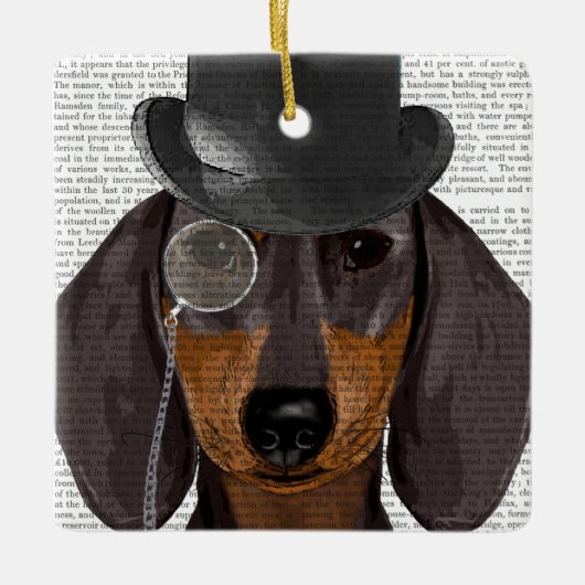 Dachshund, Formele hond en Pet Keramisch Ornament (Voorkant)