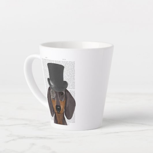 Dachshund, Formele hond en Pet Latte Mok (Linkerhoek)