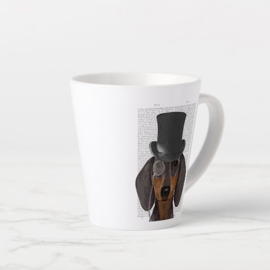 Dachshund, Formele hond en Pet Latte Mok (Rechterhoek)