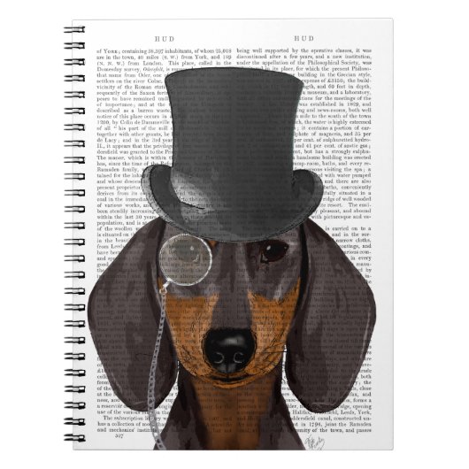 Dachshund, Formele hond en Pet Notitieboek (Voorkant)