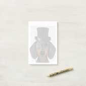 Dachshund, Formele hond en Pet Post-it® Notes (Op bureau)