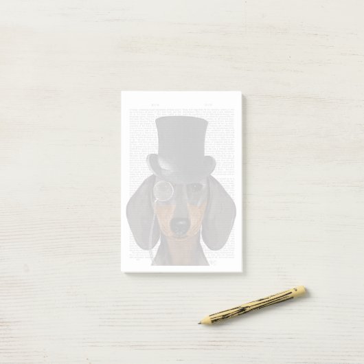 Dachshund, Formele hond en Pet Post-it® Notes (Op bureau)