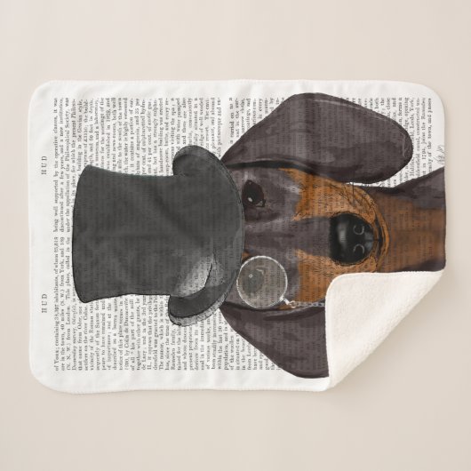 Dachshund, Formele hond en Pet Sherpa Deken (Voorkant (horizontaal))