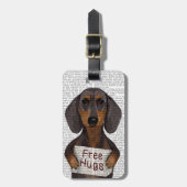 Dachshund Free Hugs Bagagelabel (Voorkant verticaal)