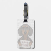 Dachshund Free Hugs Bagagelabel (Achterkant verticaal)