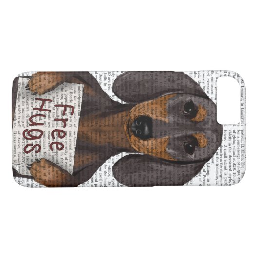 Dachshund Free Hugs Case-Mate iPhone Case (Achterkant (Horizontaal))