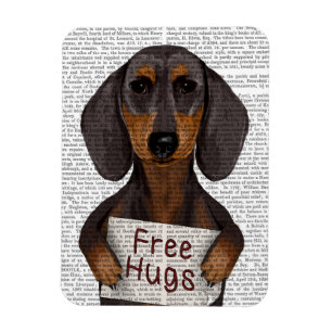 Dachshund Free Hugs Magneet