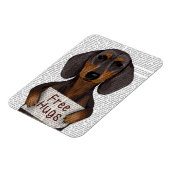 Dachshund Free Hugs Magneet (Linkerzijde)