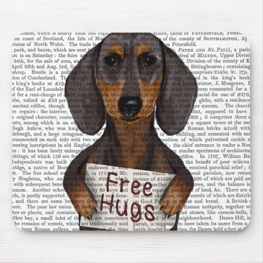 Dachshund Free Hugs Muismat (Voorkant)