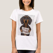 Dachshund Free Hugs T-shirt (Voorkant)