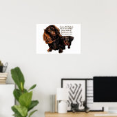Dachshund Friendship Poster (Thuiskantoor)