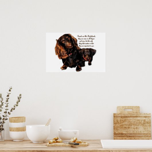 Dachshund Friendship Poster (Keuken)
