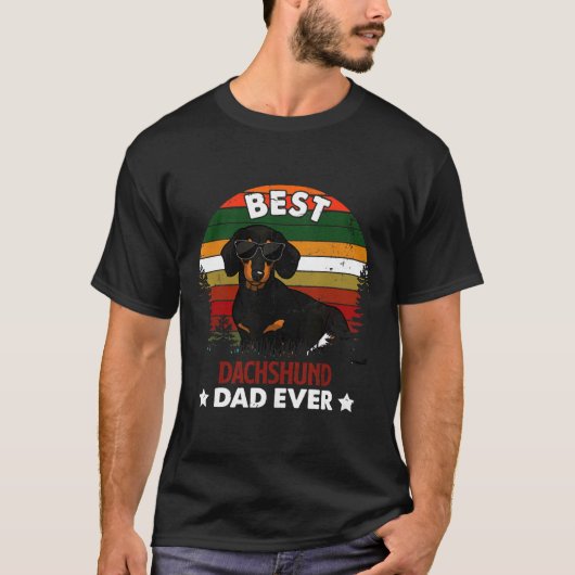 Dachshund Funny Fathers Day T-shirt (Voorkant)
