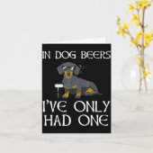 Dachshund Funny Iri-shirt - Dog Beers Only Had One Kaart (Gele Bloem)
