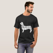 Dachshund Funny Text Dog Tygraphy T Shirt  (Voorkant volledig)