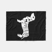 Dachshund Funny Text Dog Tygraphy T Shirt Fleece Deken (Voorkant (Horizontaal))