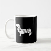 Dachshund Funny Text Dog Tygraphy T Shirt Koffiemok (Links)