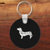 Dachshund Funny Text Dog Tygraphy T Shirt  Sleutelhanger (Voorkant)