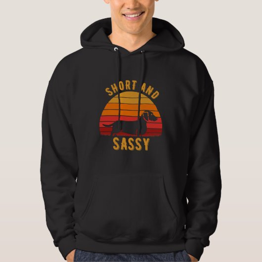  Dachshund Funny Weiner Dog Short Sassy Hoodie (Voorkant)