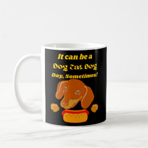 Dachshund Funny Wiener Dog Pet Cute Dog Eating Ho Koffiemok